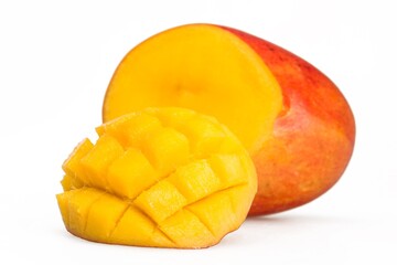 Cubed fresh mango