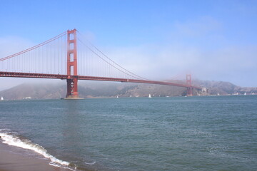 Famous red Golden Gate Bridge, San Francisco, Californie, États-Unis, USA