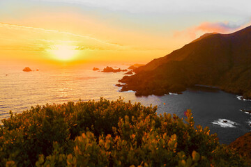 Pacific Ocean Sunset Near Ensenada