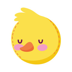 kids toys duck head cartoon isolated icon design white background