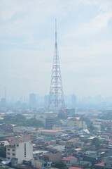 Quezon city overview during daytime afternoon in Philippines