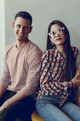 Portrait of a young Latino couple