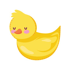 kids toys cute duck cartoon isolated icon design white background