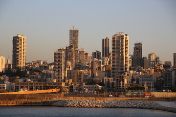 Beirut destruction after the tragic explosion happened in Port of Beirut on August 4, 2020: Beirut Downtown