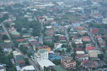 Quezon city overview during daytime afternoon in Philippines