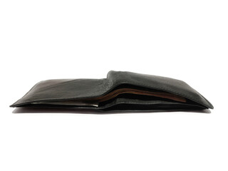 Mans leather wallet isolated on white background