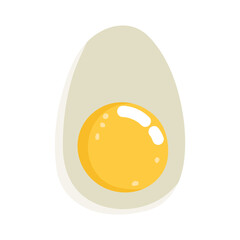 food breakfast boiled egg cartoon isolated icon white background