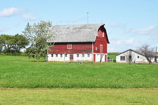 Old Barn and Farmhouse