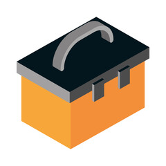 isometric repair construction toolbox work equipment flat style icon design