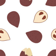 Salak fruit. Seamless Vector Patterns 