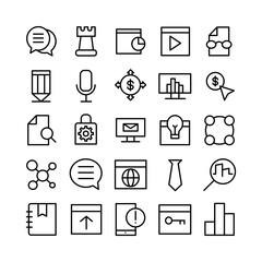 Seo icon set vector line for website, mobile app, presentation, social media. Suitable for user interface and user experience.