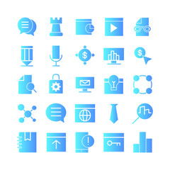 Seo icon set vector gradient for website, mobile app, presentation, social media. Suitable for user interface and user experience