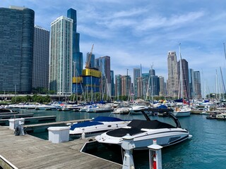 Obraz premium chicago marina blue 