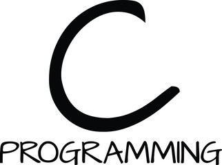 Programming text. Only one single word. Printable graphic tee. Design doodle for print. Vector illustration. Colorful. Hand drawn calligraphy style. Black and white