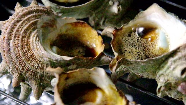 サザエのつぼ焼き　魚介類　サザエ　調理