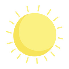 cartoon sun summer hot weather isolated icon design white background