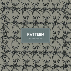 Silhouette floral seamless pattern hand drawn vector illustration