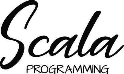 Programming text. Only one single word. Printable graphic tee. Design doodle for print. Vector illustration. Colorful. Hand drawn calligraphy style. Black and white