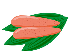 たらこのベクターイラスト　辛子明太子
