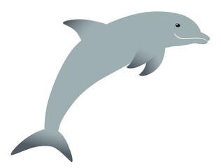 Fototapeta premium ジャンプするイルカのイラスト