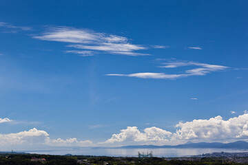 Obraz premium 牟礼岡から見る鹿児島市街地と錦江湾 