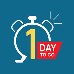 1 day to go last countdown icon design