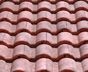 Close up of roof texture. selective focus
