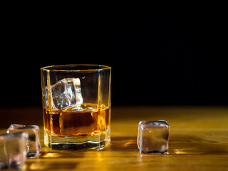 Low light photography whiskey and celebrate concept