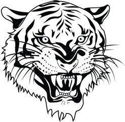 tiger head vector