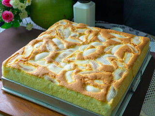 Soft sweet cake look delicious ready for eat 