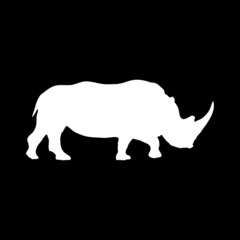 silhouette of rhino