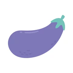  eggplant fresh vegetable diet isolated icon design white background © Stockgiu
