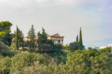 Naklejka premium Temple of Hephaestus, Hephaisteion from far 