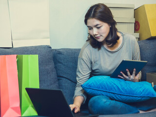 New normal shopping online concept idea