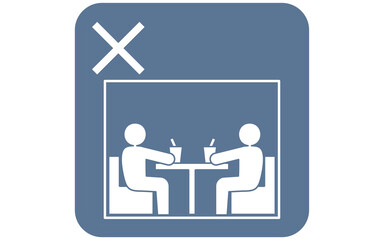 密室を非推奨とするアイコンイラスト