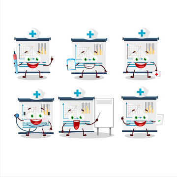 Doctor Profession Emoticon With Business Presentation Cartoon Character