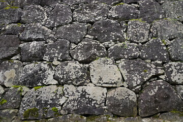 白石城大手門の石垣（打込接）/Stone wall of Shiroisi castle