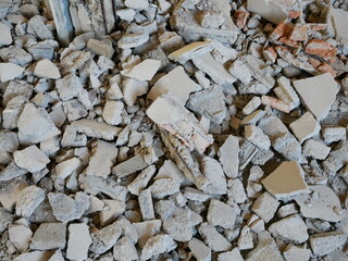 pile of cement waste building construction.