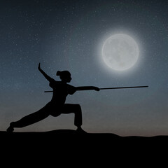 A Female Kung Fu Master, The Cudgel Techniques