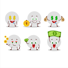 Volley ball cartoon character with cute emoticon bring money