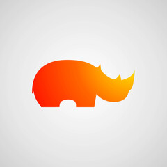 Rhino Logo Design Template Vector