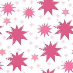 Cute seamless pattern on a white background. Multi-colored circles, blots. Fashion kids print