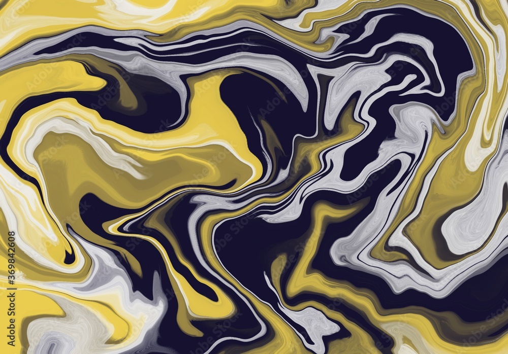 Wall mural abstract yellow and blue marble background - ipad wallpaper