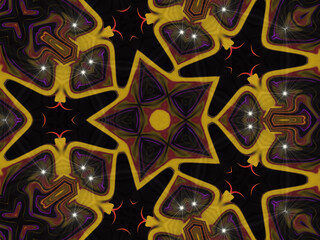 Abstract colorful doodle pattern in mosaic style