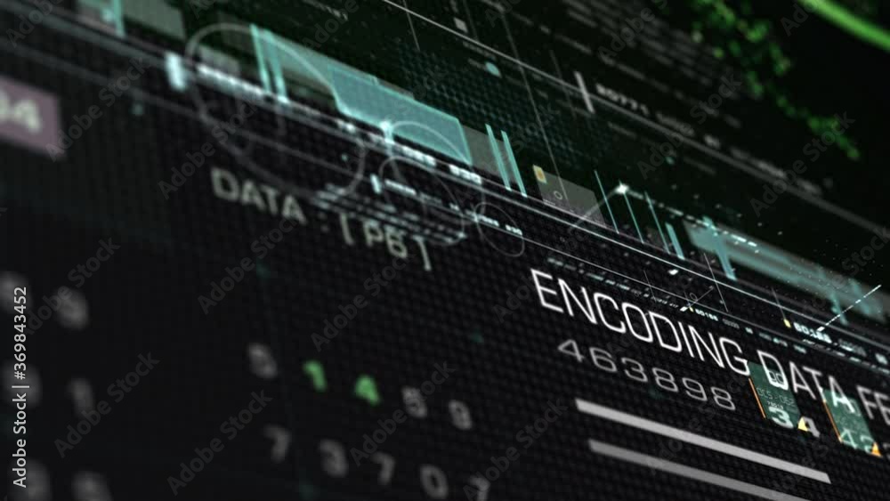 Aufkleber Futuristic holographic simulation of artificial neural networks intelligence performing Data Sequence Analysis head up display background
