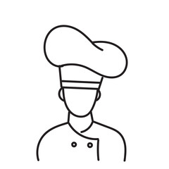 hand drawn doodle chef vector icon illustration