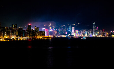 Obraz premium Hong Kong Victoria Harbour at night