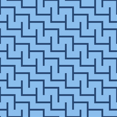 Japanese Step Maze Vector Seamless Pattern