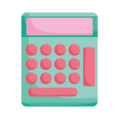 back to school, maths calculator supply elementary education cartoon