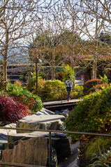 Person walking in garden park